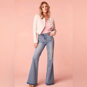 LoveShackFancy Light Blue Flare Jeans